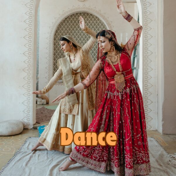 two ladies performing bollywood dance