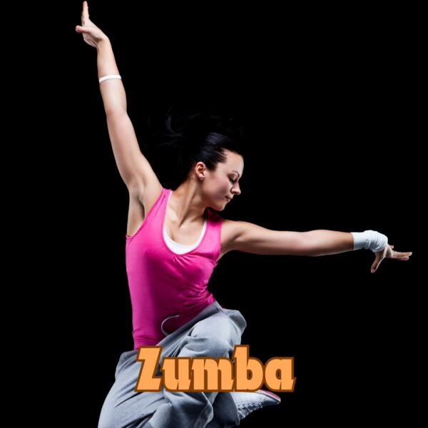 a lady performing Zumba